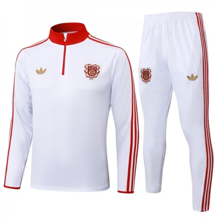 FC Bayern München Witte Trainings Sweatshirt Kwart-Zip 2024-25